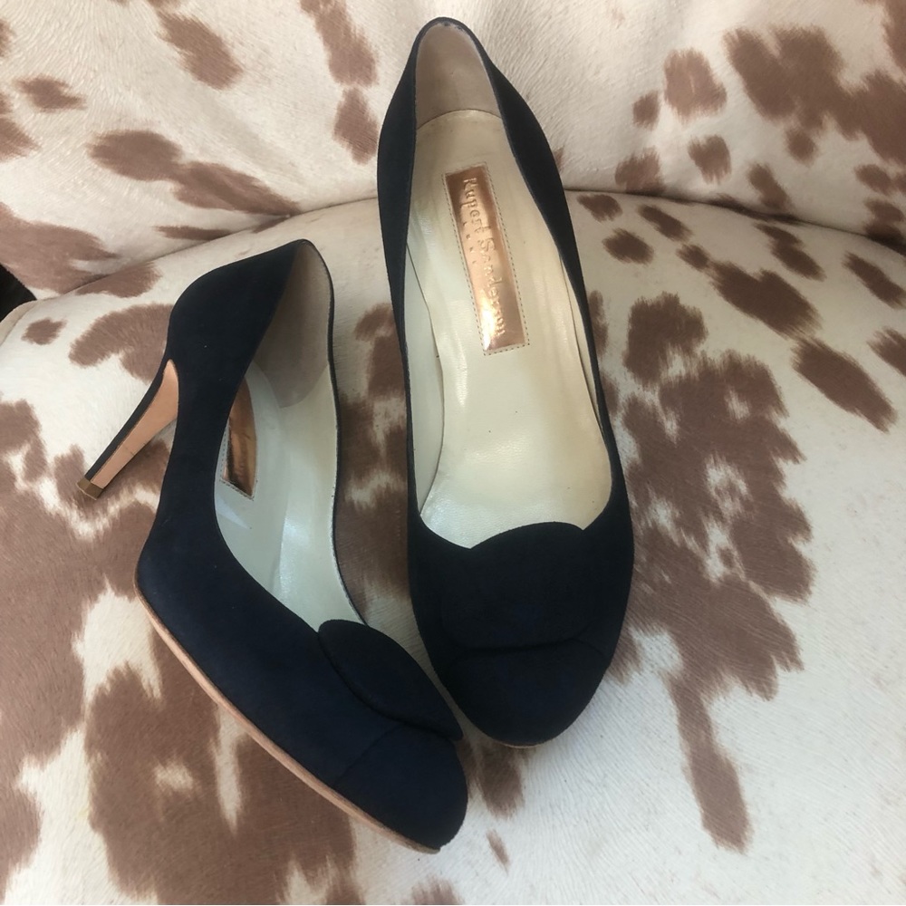 Rupert Sanderson Blue Suede Heels